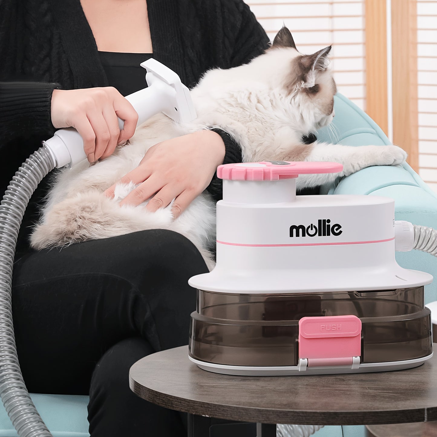 300W Pet Grooming Vacuum Blower - 3-Speed Multifunctional Grooming Machine for Dogs & Cats with 6 Nozzles, 1.06gal Capacity, And Storage Bag - All-in-One Pet Care Tool