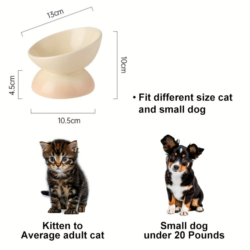 Premium Ceramic Pet Feeding Bowls - Elevate Dining for Dogs & Cats - Reduces Neck Strain, Enhances Digestion with Stylish Red Design