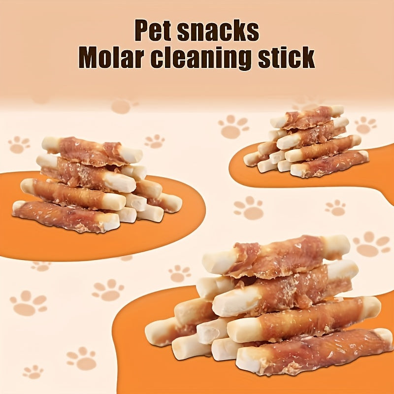 Set of Three (3*200G) 600G/21.1Oz Duck Jerky And Chicken And Cowhide Sticks, Along with Duck Jerky Dog Treats Suitable for Small, Medium, And Large Dogs. These Chewy Snacks Are Easy to Digest, Long-Lasting Dog Chews, Perfect
