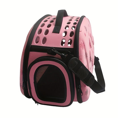 Pet Travel Companion Bag - Spacious, Breathable, Comfortable Shoulder Carrier for Small Dogs, Cats, and Pets - Portable, Fresh Air, and Relaxing Travel Experience