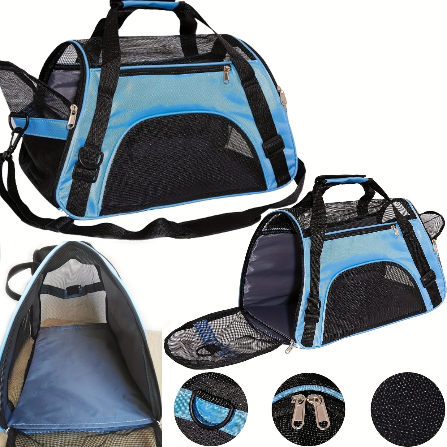 Cat Carrier Dog Carrier Pet Carrier, Airline Approved Soft-Sided Foldable Pet Bag Puppy Carrier With Breathable Mesh For Small Medium Cats Dogs Rabbit