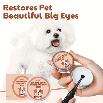 Pet Tear Stain Remover Gel 30g + Brush | Gentle Plant-Based Formula | Effective & Irritation-Free Eye Cleaning For Dogs & Cats