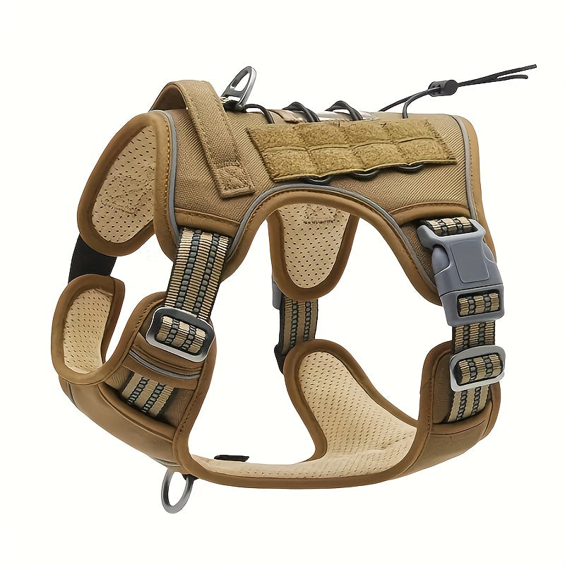 Tactical Harness For Large Dogs No Pull Adjustable Pet Harness Reflective Working Training Easy Control Pet Vest Military Service Dog Harnesses