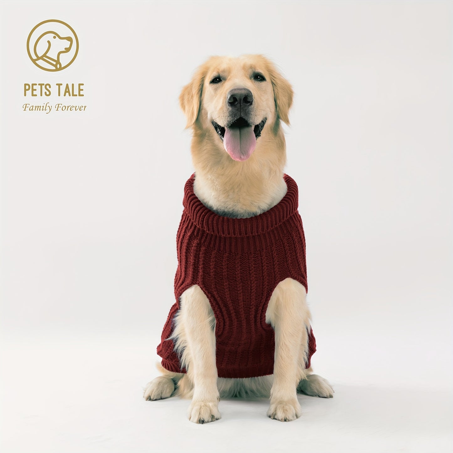 1pc Cozy Pet Knit Sweater - Warm Dog Clothes for Autumn and Winter - Soft, Plain Color, Knitted Design, Pet Friendly, Seasonal Apparel