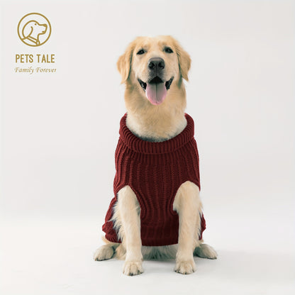1pc Cozy Pet Knit Sweater - Warm Dog Clothes for Autumn and Winter - Soft, Plain Color, Knitted Design, Pet Friendly, Seasonal Apparel