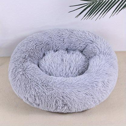 Ultra-Soft Plush Round Pet Bed - Luxurious Sleeping Haven with Warmth and Comfort for Dogs and Cats - Perfect for Cozy Naps and Snuggles