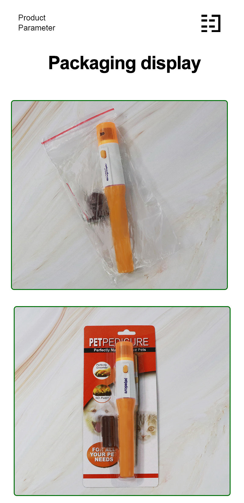 Pet Electric Nail Grinder - Durable Plastic, Battery-Powered, Safe for Dogs & Cats, Home Use, Pet Grooming Tool | Modern Design | Durable Plastic Grinder, Pet Nail Care, Without Battery