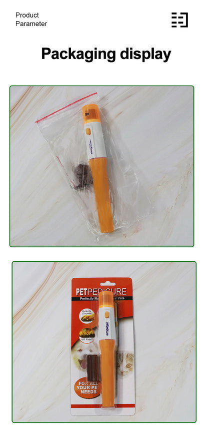 Pet Electric Nail Grinder - Durable Plastic, Battery-Powered, Safe for Dogs & Cats, Home Use, Pet Grooming Tool | Modern Design | Durable Plastic Grinder, Pet Nail Care, Without Battery