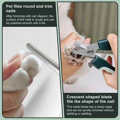 [8pcs Pet Grooming Kit] 8pcs LDECO Pet Grooming Kit for Dogs, Plastic Grooming Set, with Self-Cleaning Dematting Brush, Scissors, Comb, Nail Clippers, Foldable Bowl, Bath & Tooth Brushes, for Uncharged Pet Care Tools