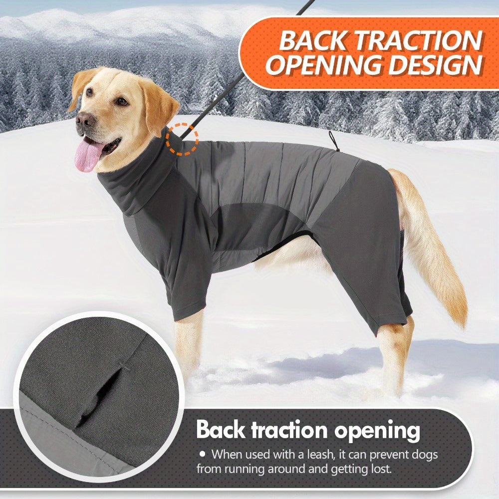 FullLimb Dog Bodysuit with Snow-Resistant Coating - All-Season Winter & Cold Weather Warmth, Adjustable Full-Limb Coverage, Machine Washable, Comfortable & Durable Pet Suit for Small Medium Large Dogs, Easy Pullover Design fo