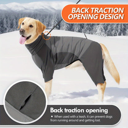 FullLimb Dog Bodysuit with Snow-Resistant Coating - All-Season Winter & Cold Weather Warmth, Adjustable Full-Limb Coverage, Machine Washable, Comfortable & Durable Pet Suit for Small Medium Large Dogs, Easy Pullover Design fo