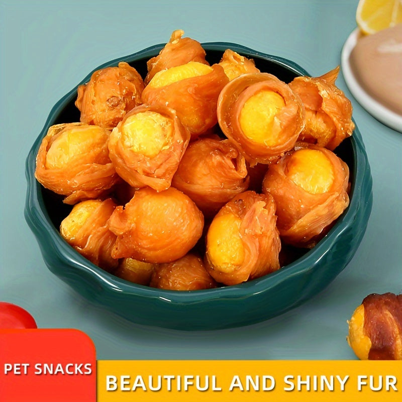 Dog cat pet snacks chicken duck meat package egg yolk beauty hair bright hair nourishing tear stains dog food companion