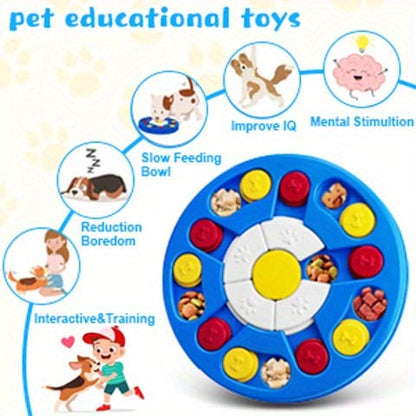 WINGPET 1pc Pet Puzzle Toy Slow Feeder Bowl For Dog & Cat, Interactive Dog Toy For Treats Training