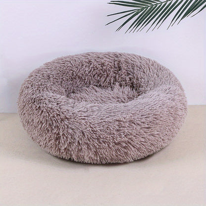Ultra-Soft Plush Round Pet Bed - Luxurious Sleeping Haven with Warmth and Comfort for Dogs and Cats - Perfect for Cozy Naps and Snuggles