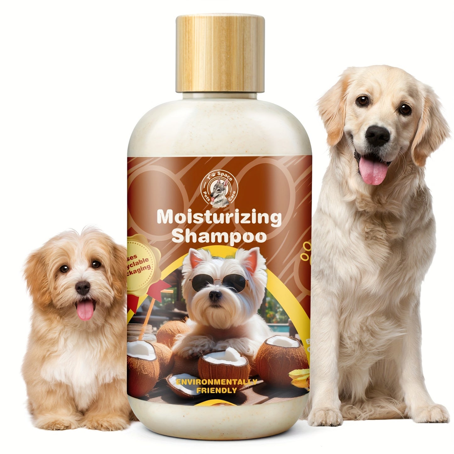 2pcs Pet Grooming Kit: Gentle Formula Shampoo & Conditioner For Dogs - Softens Fur, Cleanses & Cares, Nourishing Coconut Pet Care 3-in-1 Shampoo - Deep Cleans, Moisturizes, Itchy Skin Relief, Glossy Coat - Gentle & Safe For C
