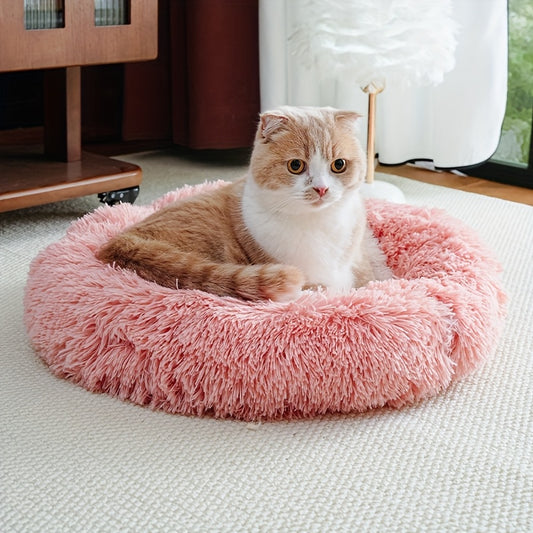 Plush Pet Nest Cat Dog Universal Round Nest Cat Mattress Soft Comfortable Bottom Non-slip Cat Nest