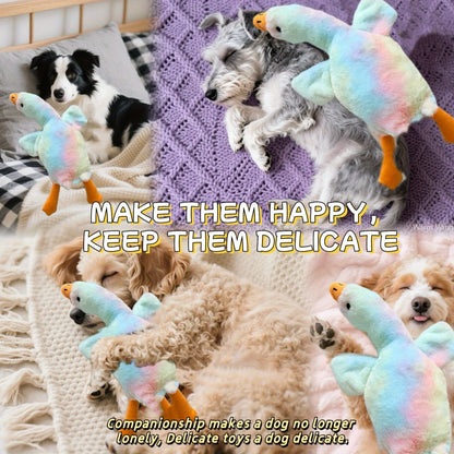 19.69inch Tie-Dye Duck Toy for Dogs & Cats - 2025 New Design with Embroidered Safety Eyes - Washable Pet Toy for Small to Large Pets, Calming Pet Toy, Playtime Fun for Pets, Perfect Christmas/Birthday Gift for Pets, Dog Toy,