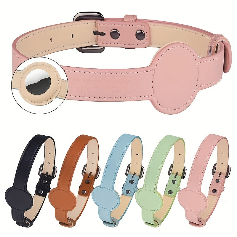 Dog Collar For Airtag Protective Tracker, Waterproof Pet Dog Anti-lost Positioning Silicone PU Collar Anti-lost Pet Cat Dog Collar