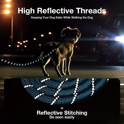 Dog Nylon Leash Lengthened And Reflective Round Rope Small And Medium Cats Dogs Leash Pet Traction Rope