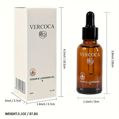 VERCOCA Cedar & Lavender Essential Oil for Dogs - Soothing, Calming Pet Care Solution