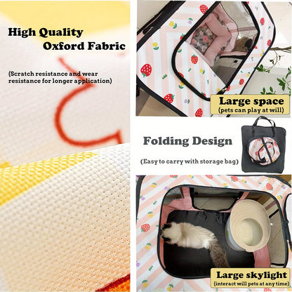 Portable Foldable Pet Playpen Collapsible Crates Kennel Playpen For Dog Cat And Rabbit &Travel Playpen, Portable Pet Play Pens, Dog And Cat Playpen Foldable, Dog Tent Puppy Playground For Puppy Indoor/Outdoor (M.L.XL.XXL).