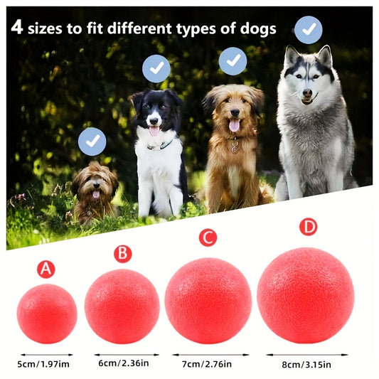 Durable Dog Chew Toy - 1pc Rubber Ball for Pet Teeth Grinding & Interactive Play