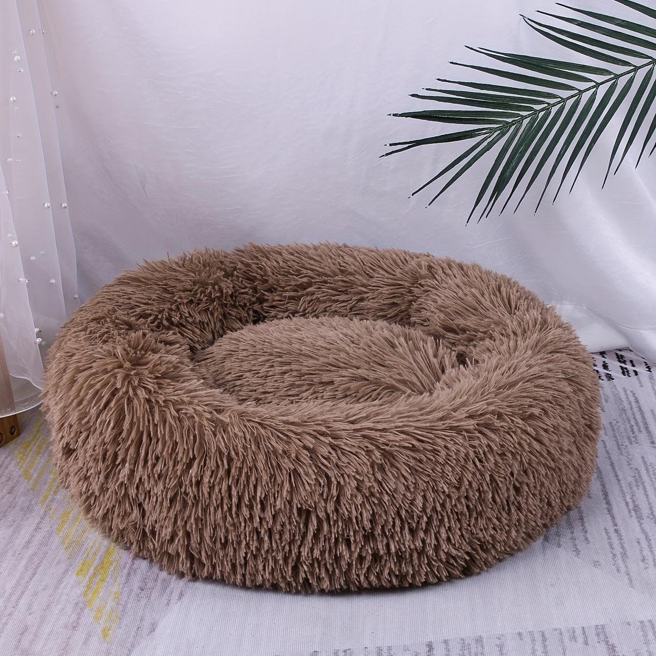 Plush Pet Nest Cat Dog Universal Round Nest Cat Mattress Soft Comfortable Bottom Non-slip Cat Nest