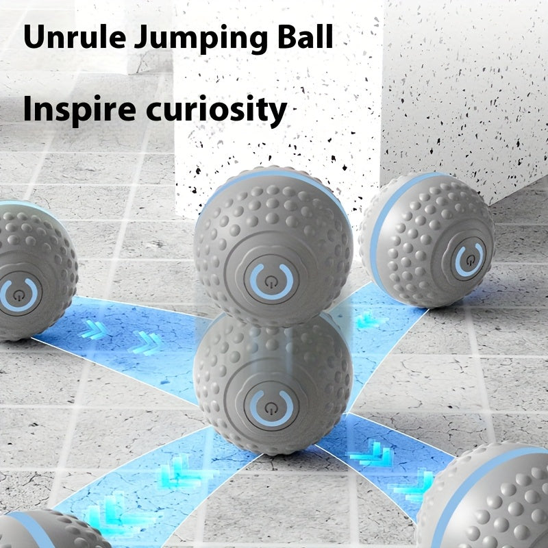 PounceEarth Large Dog Ball Toy - Bite-Resistant Durable Dog Ball with USB Rechargeable Battery, Interactive Polka Dot Design & Multiple Modes for All Breeds - Promotes Playful Engagement & Stimulates Curiosity, Dog Ball Toy,