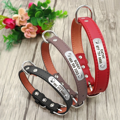 Custom Engraved Dog Collar with Personalized ID Tag - Durable Padded Pet Collar for Small, Medium & Large Dogs - Solid Pattern, Adjustable Fit, Secure Metal Hardware, Personalized Pet Accessory | Stylish Dog Collar | Durable