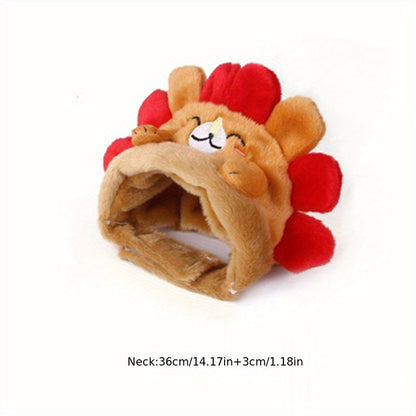 Cute Animals Shaped Cat Hat, Warm Pet Costume For Dog & Cat, Pet Party Supplies