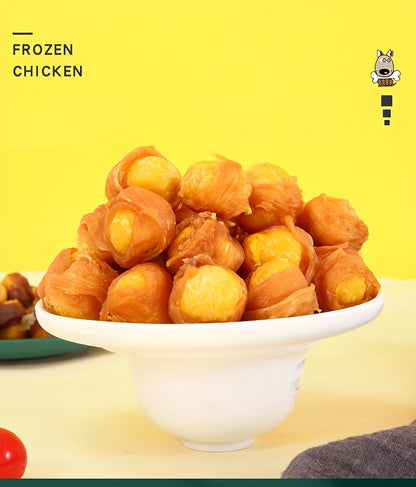 Dog cat pet snacks chicken duck meat package egg yolk beauty hair bright hair nourishing tear stains dog food companion