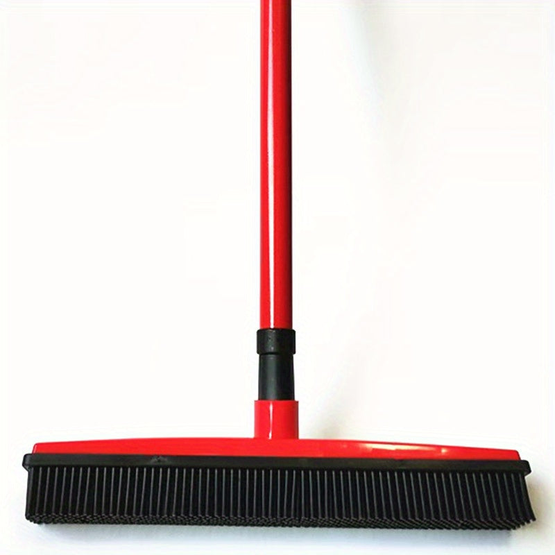 1pc Telescopic Pet Hair Remover Broom - Efficient Carpet Cleaner with Gentle Silicone Bristles - Flexible Handle for Dust & Hair Removal - Perfect Household Tool for Apartments, Dorms, and School Prep - Complete Cleaning Kit