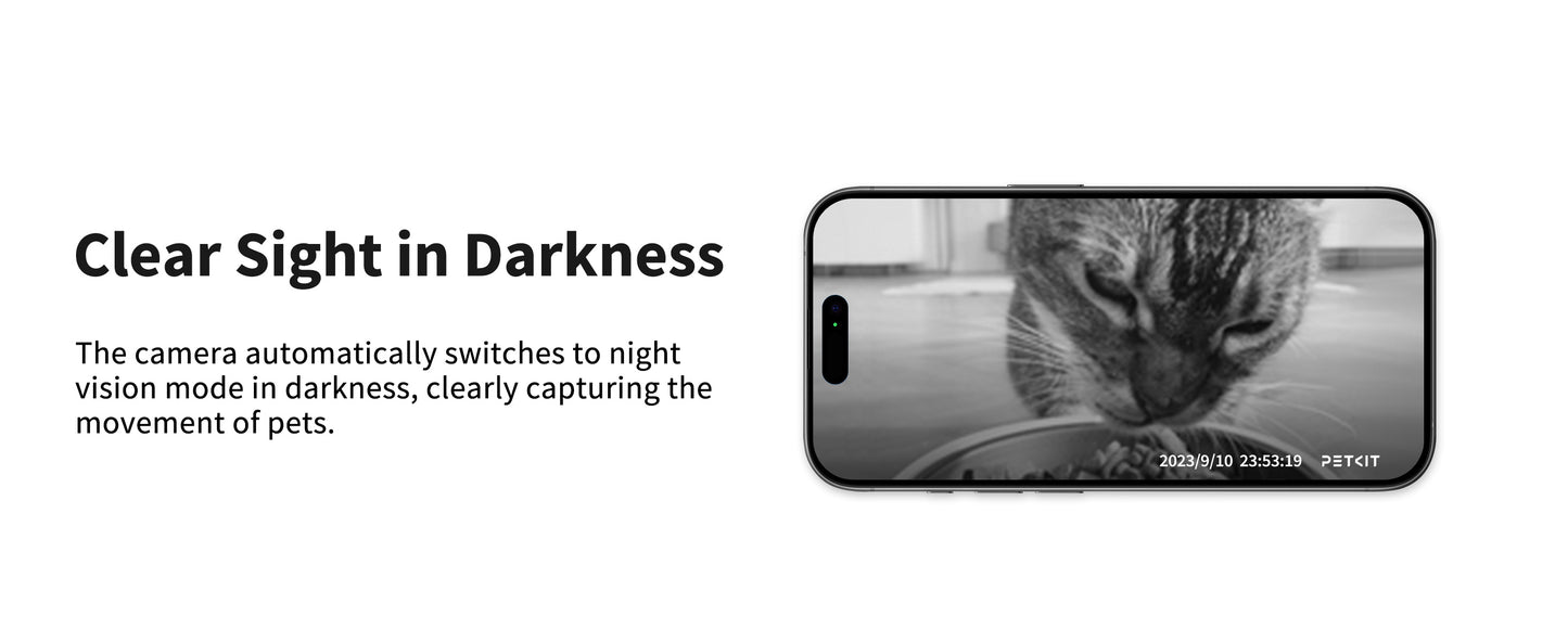 PETKIT Automatic Pet Feeder with Camera, 1080P HD Video with Night Vision, 2.4G WiFi Cat Dog Feeder with 2-Way Audio,Smart App Control Pet Dry Food Dispenser for Cats and Dogs with Non-Stick Food Bowl