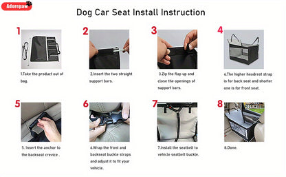 Foldable Dog Kennel for Cars - Heavy-Duty Pet Carrier Crate with Safety Belt System, Secure Locking Doors & Cushioned Interior - Heavy-Duty Fabric Construction, Foldable Design for SUVs, Sedans, Trucks - Travel Crate for Smal