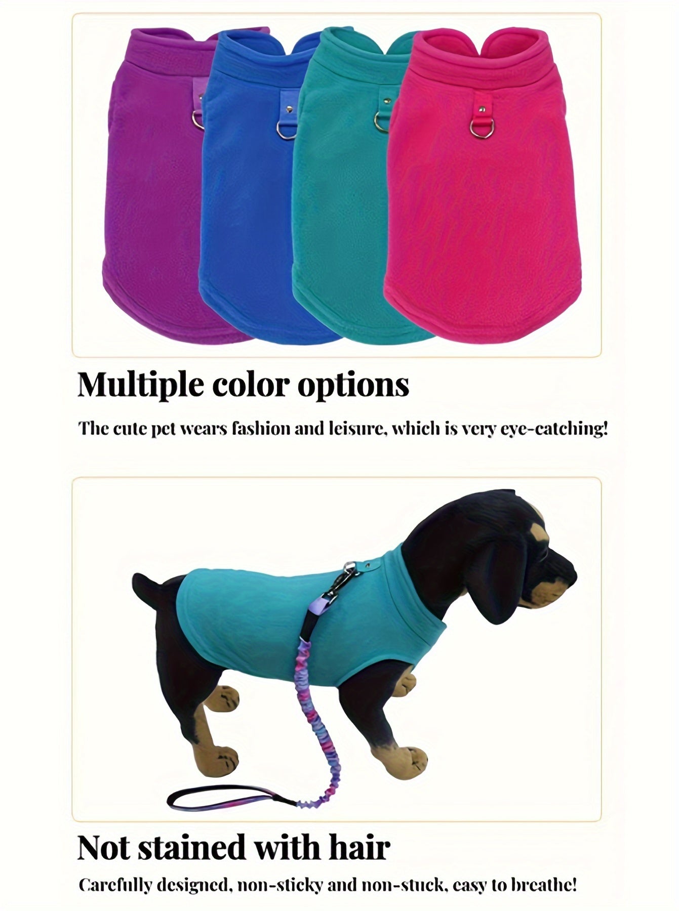Tailoredtrend, Cozy Fleece Dog Vest - Thick, Solid Color Pet Apparel for Small to Medium Cats & Dogs, Hand Wash Only - Perfect for Fall/Winter