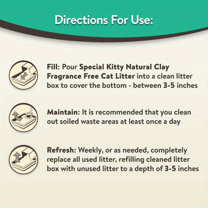 2-Pack Special Kitty Scoopable Tight Clumping Cat Litter, 20 lb Each - 99% Dust-Free, Long-Lasting Fresh-Scented Odor Control with 20% More Clumping Power, Includes Handle & See-Through Window, Recyclable Plastic, Great for M