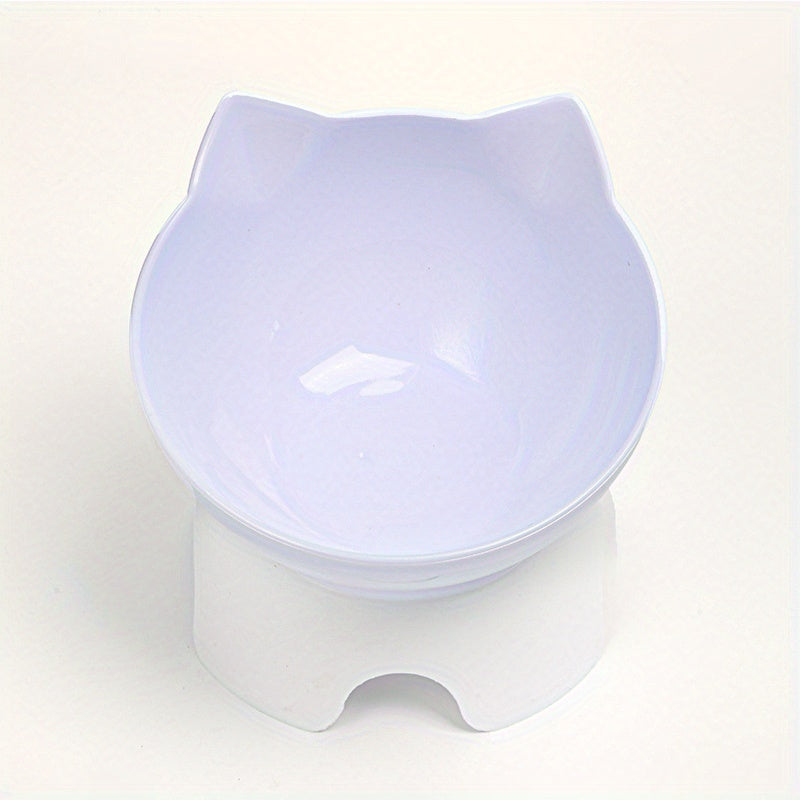 Elevated Pet Inclined Food Bowl Water Bowl, Transparent Plastic Cat Dish Bowl For Pet Cervical Spine Protection