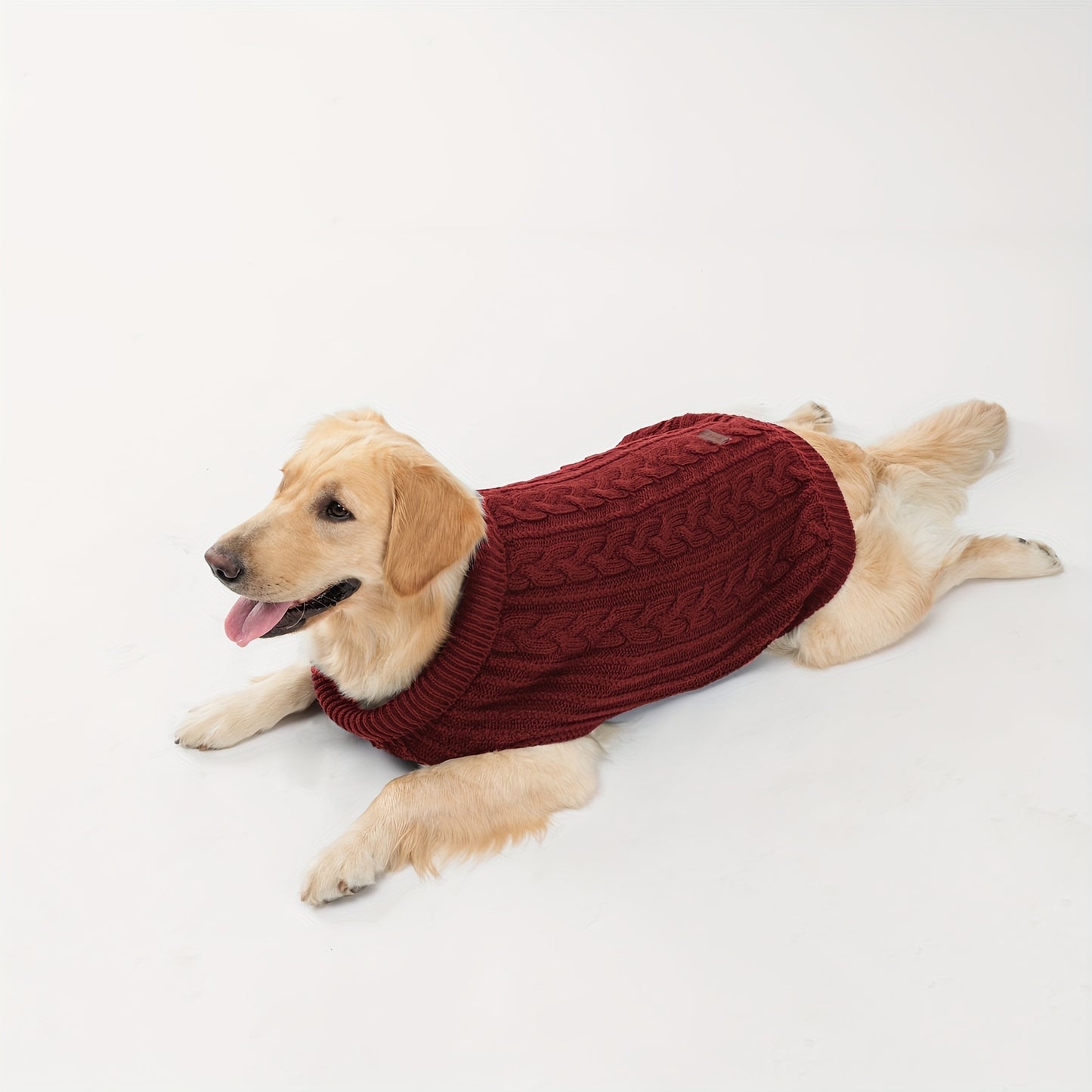 1pc Cozy Pet Knit Sweater - Warm Dog Clothes for Autumn and Winter - Soft, Plain Color, Knitted Design, Pet Friendly, Seasonal Apparel