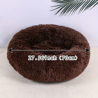 Plush Pet Nest Cat Dog Universal Round Nest Cat Mattress Soft Comfortable Bottom Non-slip Cat Nest