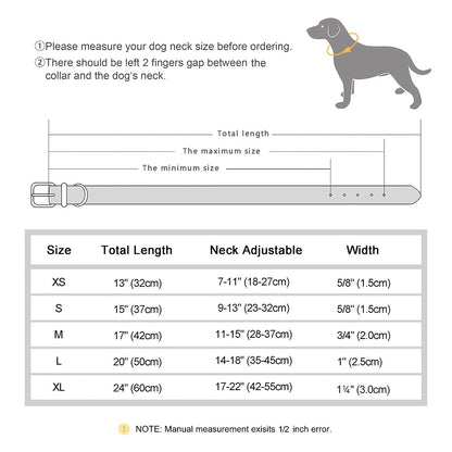 [Custom Dog Collar] Soft Padded Custom Engraved Dog Collar with ID Nameplate - Adjustable Pet Collars for Small to Large Dogs - Solid Pattern, Durable Material, Personalized