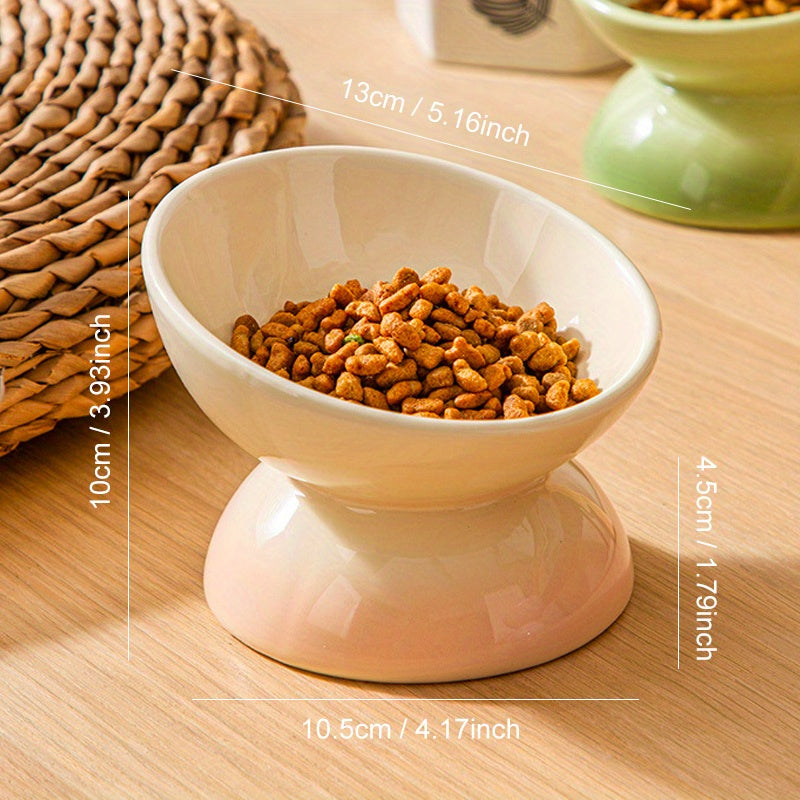 Premium Ceramic Pet Feeding Bowls - Elevate Dining for Dogs & Cats - Reduces Neck Strain, Enhances Digestion with Stylish Red Design