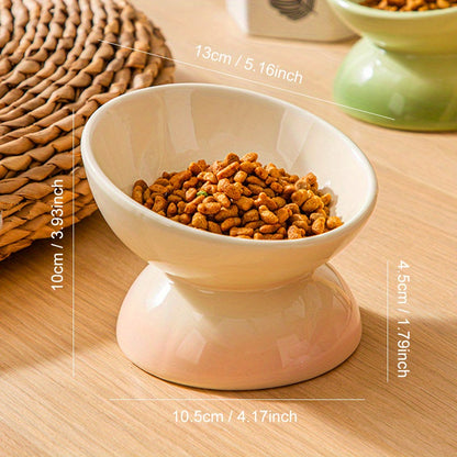 Premium Ceramic Pet Feeding Bowls - Elevate Dining for Dogs & Cats - Reduces Neck Strain, Enhances Digestion with Stylish Red Design