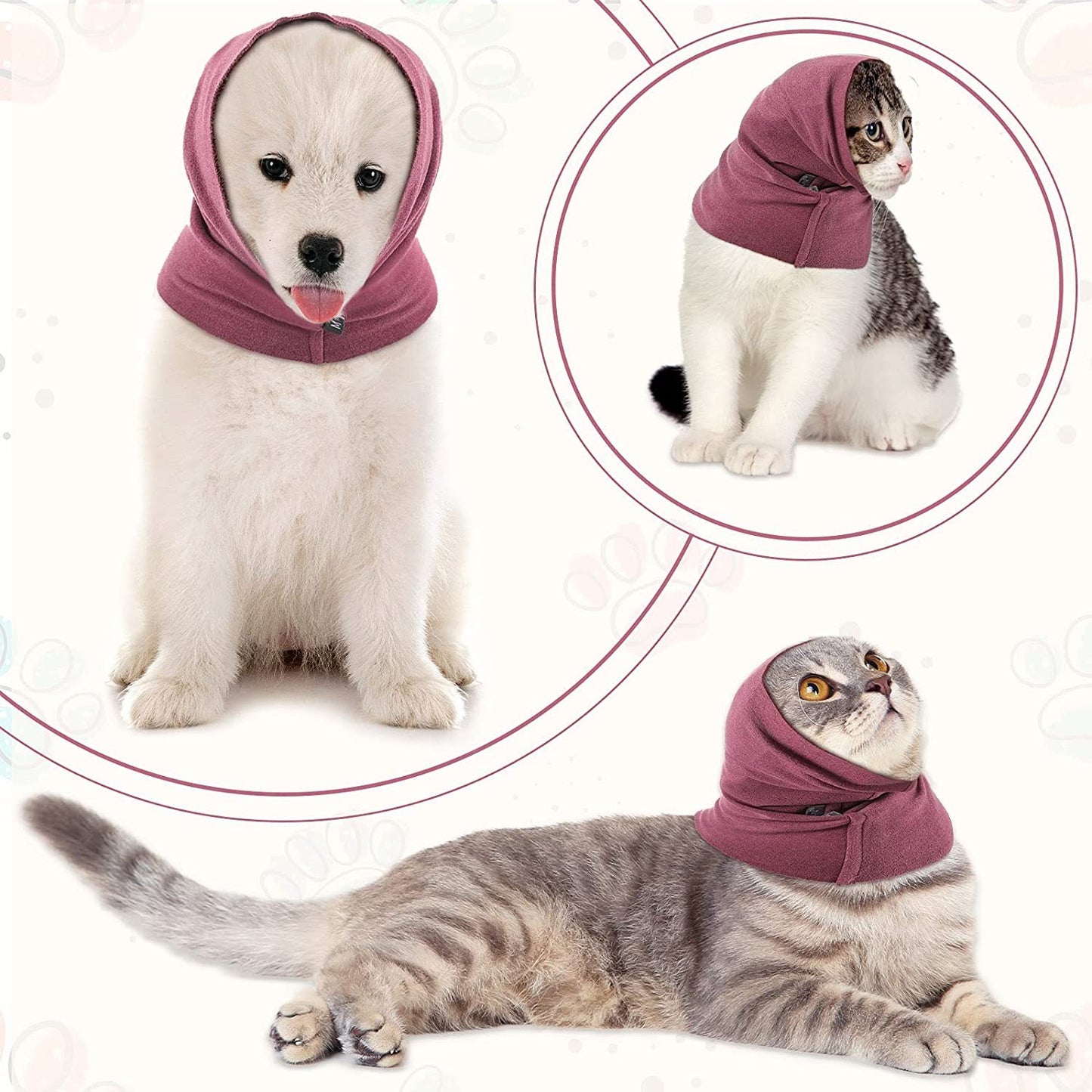 Dog Ear Muffs Noise Cancelling Pet Soundproof Headphones for Small to Medium Dogs and Puppies, Anti-Scratch Protective Covers with Wind Protection, Dog Ear Protection for Ears, Pet Ear Cover Extra Small, Dog Ear Support, Ear