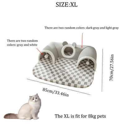 Cat Tunnel Cat Nest Small Pet Tunnel Small Pet Nest Elk Pet Nest Hide and Seek Toy Cat Tunnel Play Sleep Integrated Bear Shaped Tunnel Cat Nest Pet Nest Warm Nest Rabbit Hamster Tunnel Nest