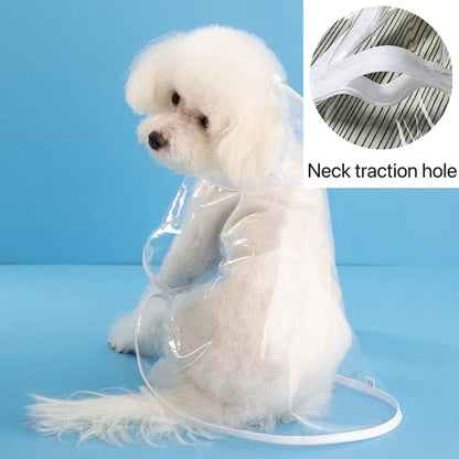 1pc Clear Transparent Hooded Pet Plastic Raincoat Poncho For Toy And Small Dogs And Cat Only Clothes