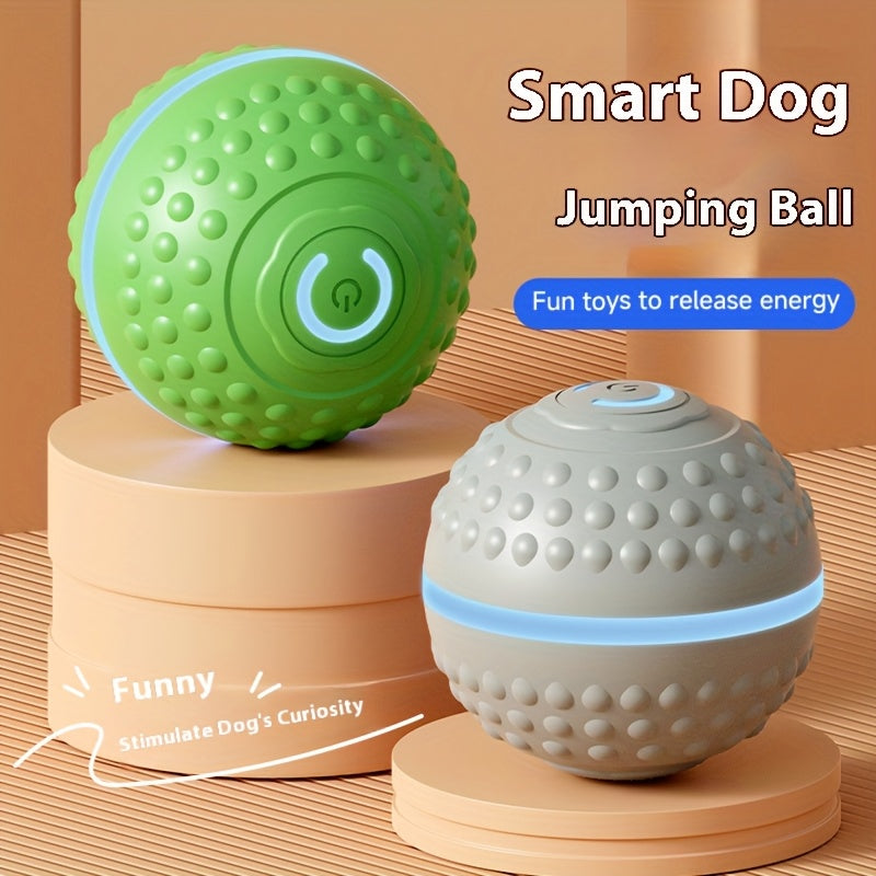 PounceEarth Large Dog Ball Toy - Bite-Resistant Durable Dog Ball with USB Rechargeable Battery, Interactive Polka Dot Design & Multiple Modes for All Breeds - Promotes Playful Engagement & Stimulates Curiosity, Dog Ball Toy,
