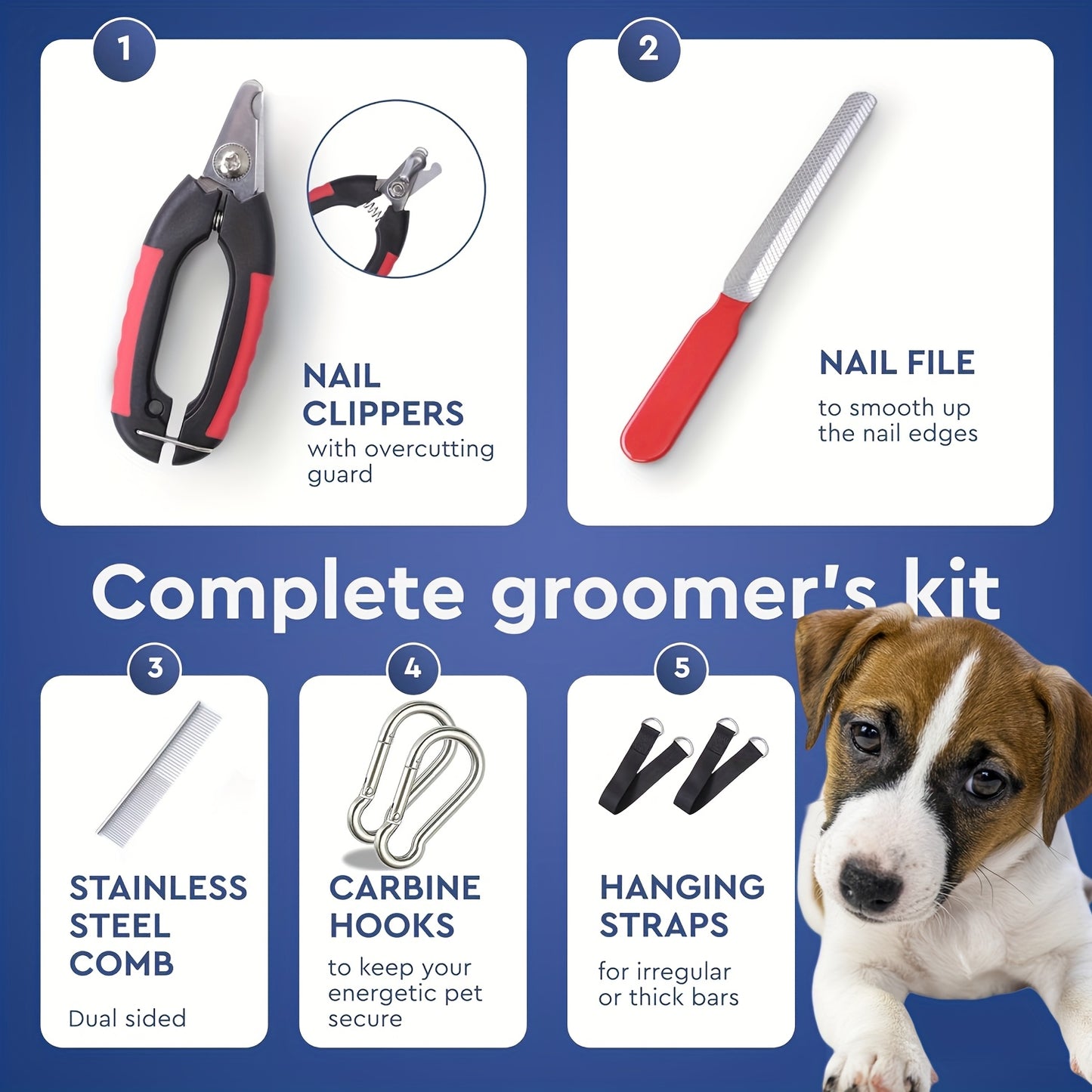 Pink Dog Grooming Hammock with Adjustable Straps & Metal Hooks – Secure Harness for Nail Trimming, Clipping, and Bathing – Easy-to-Use Pet Care Sling for Small to Medium Dogs at Home