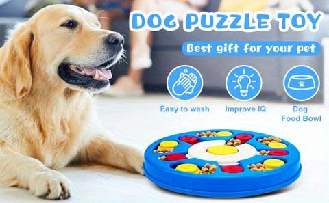 WINGPET 1pc Pet Puzzle Toy Slow Feeder Bowl For Dog & Cat, Interactive Dog Toy For Treats Training