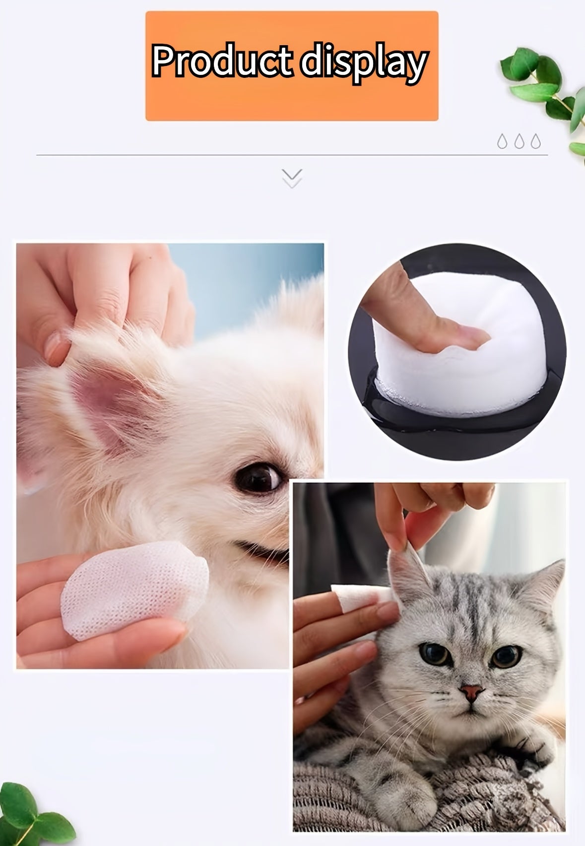 130pcs Pet Cleaning Wipes for Cats & Dogs - Gentle Eye & Ear Care, Removes Tear Stains & Earwax, Safe for All Breeds, Easy to Use, Promotes Healthy Light, Pet Grooming Essentials, Pet Grooming Supplies, Sleek Packaging, Durab