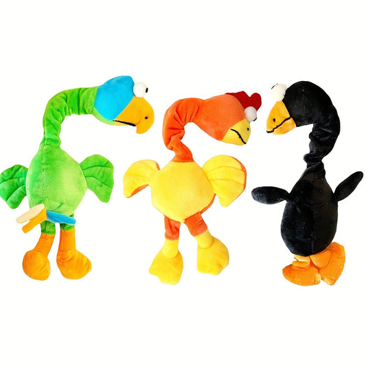 1pc Adorable Bird-Shaped Interactive Pet Toy - Soft Squeaky Plush Design for Grinding Teeth, Chewing, and Playing - Durable Dog Supply for Fun and Exercise